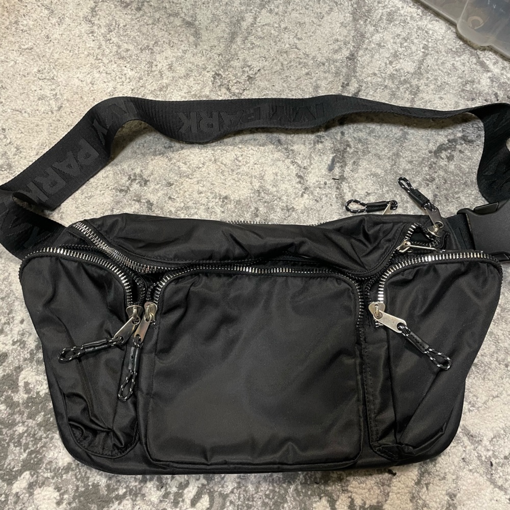 Adidas X Ivy Park Black Belt Bag with Multiple Compartments